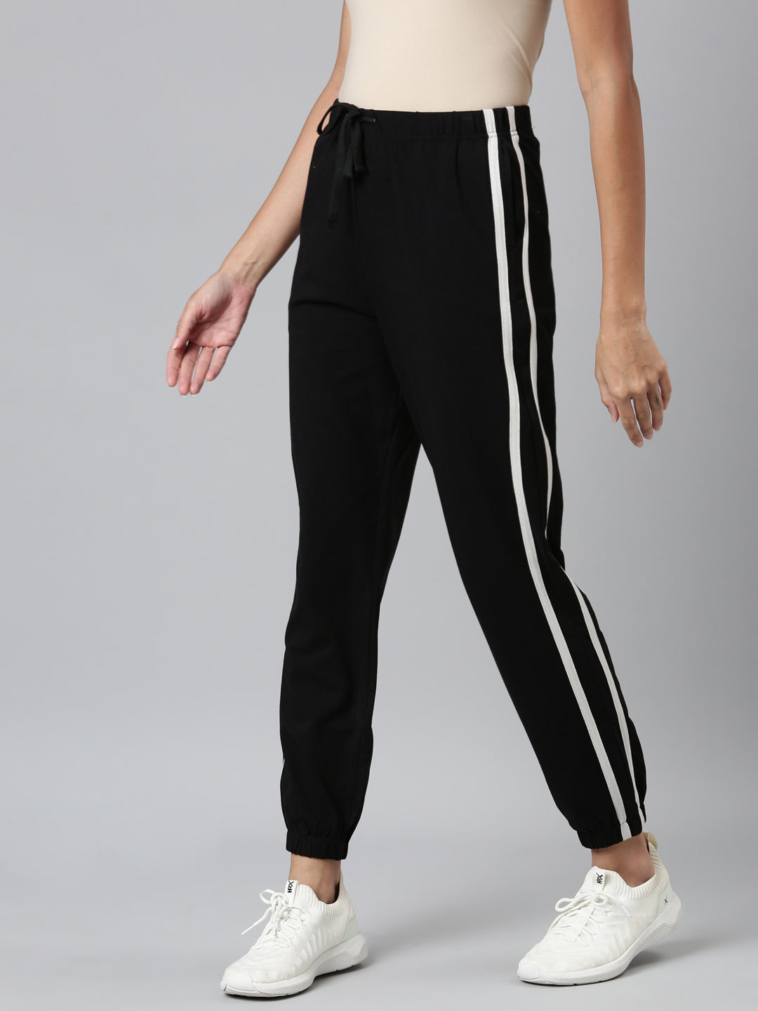 Buy Sports52 Wear Off White & Navy Striped Joggers - Track Pants for Men  1812026 | Myntra