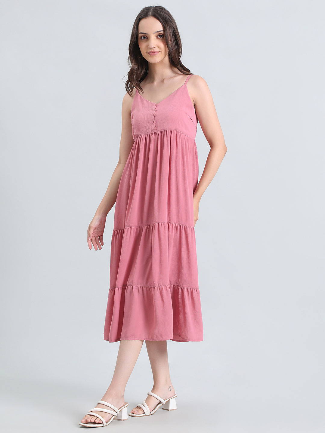 Georgette V-Neck Slip Dress
