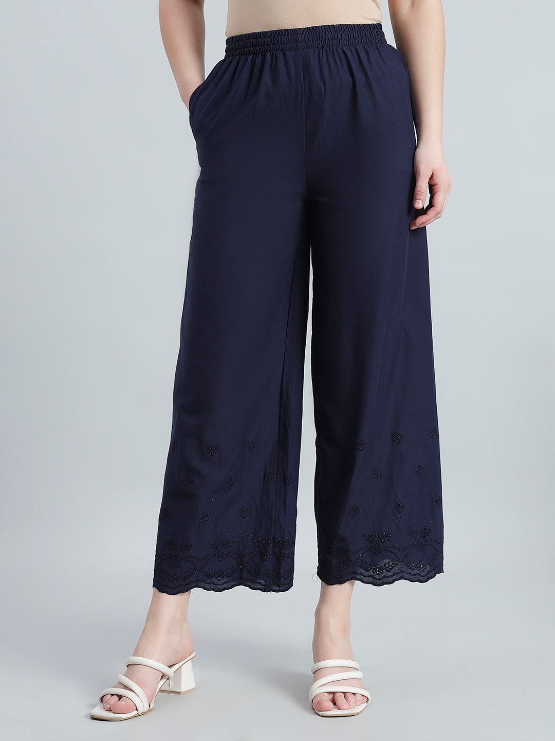 Navy Hakoba Wide Pant