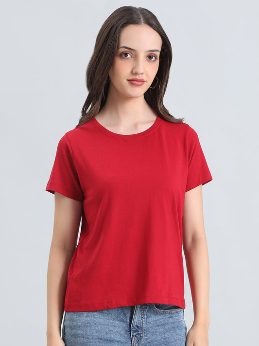 Cotton Jersey Crew Neck Slim Fit T-Shirt