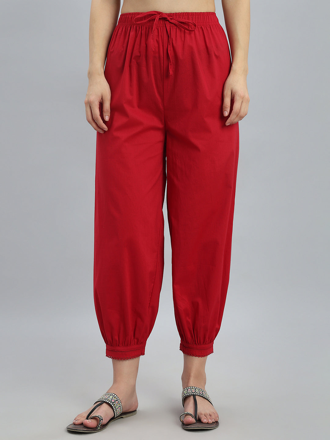 Cherry Cotton Cambric Lace Salwar