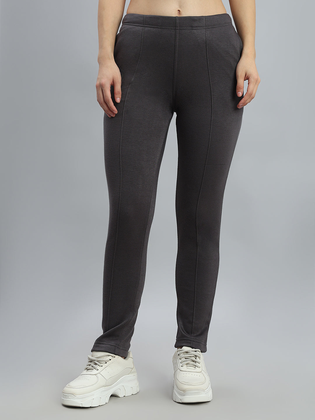 Silver Grey Fleece Ultra Warm Kurti Pant