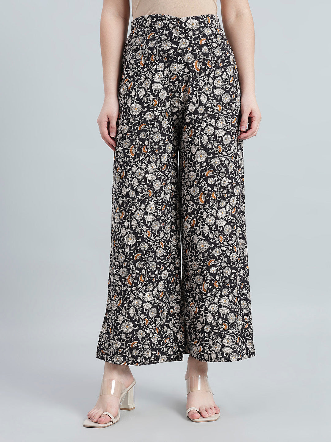 Black Viscoses Printed Palazzo