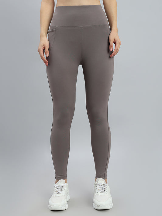 Ebony Grey Nylon Stretch Training Tights