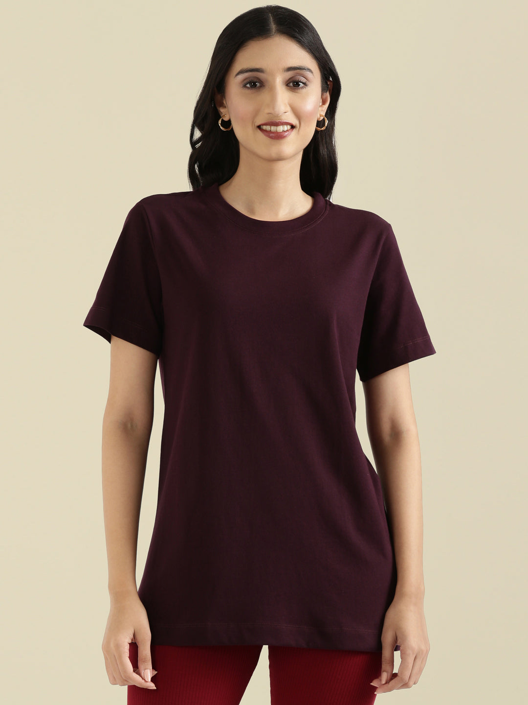 Cotton Jersey Crew Neck Regular Long T-Shirt