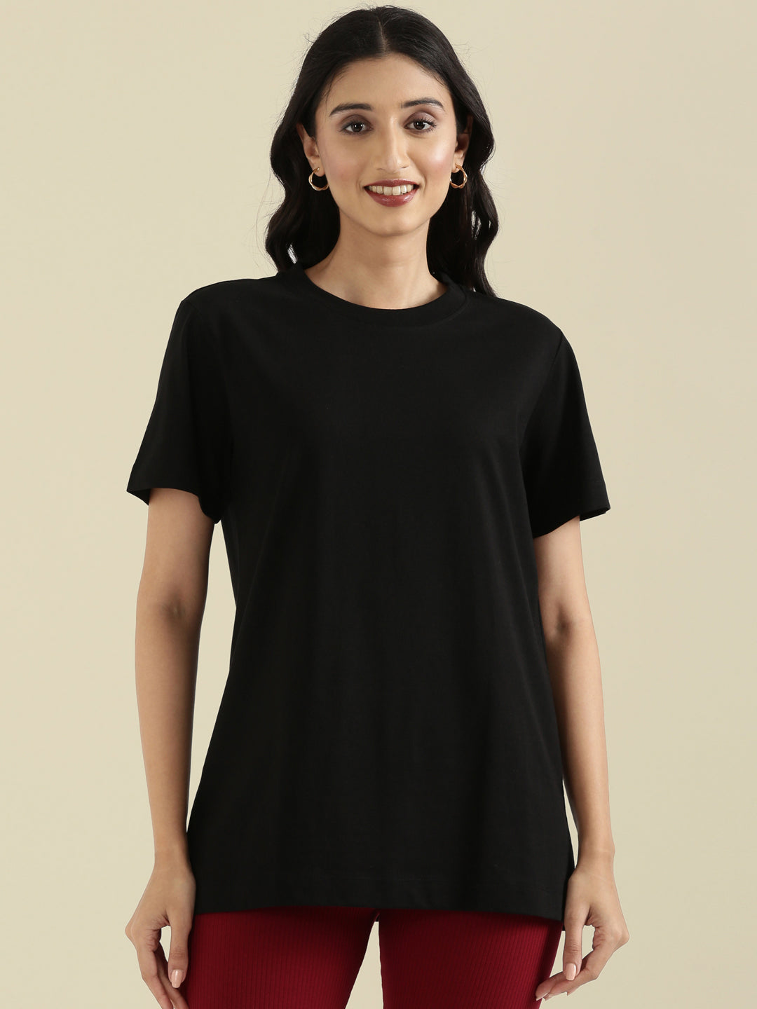 Cotton Jersey Crew Neck Regular Long T-Shirt