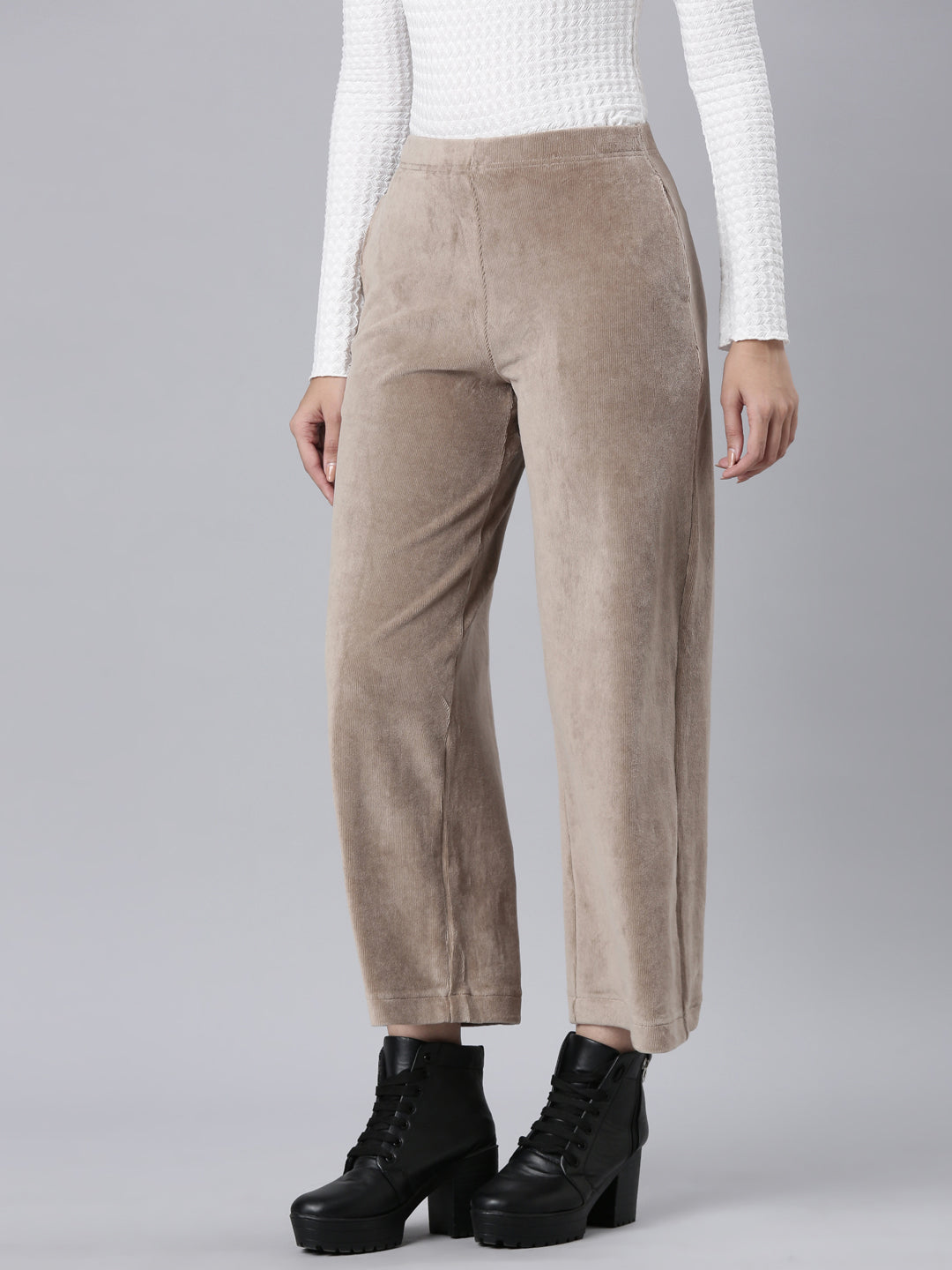 Chocolate Corduroy Wide Pants