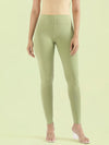 Pastel Green Cotton Stretch Ankle Length Leggings