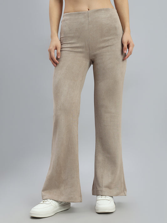 Light Brown Suede Bell Bottom