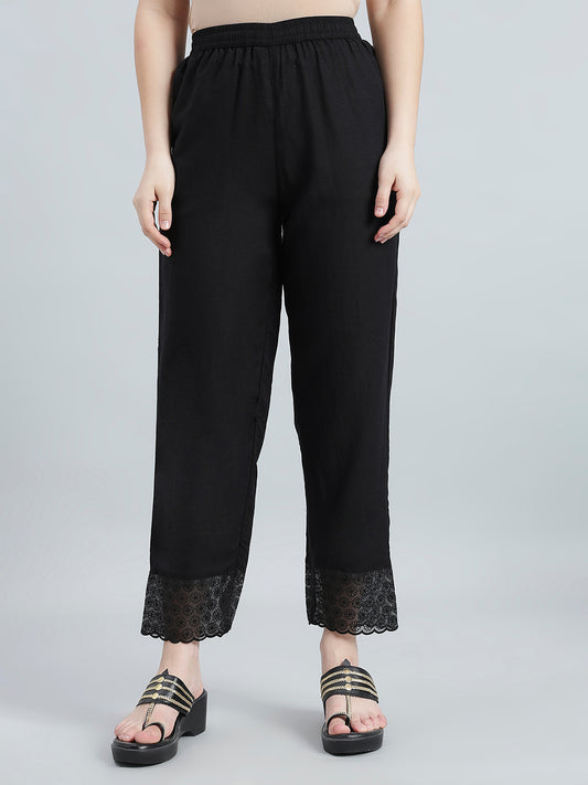 Black Organza Ethnic Pant