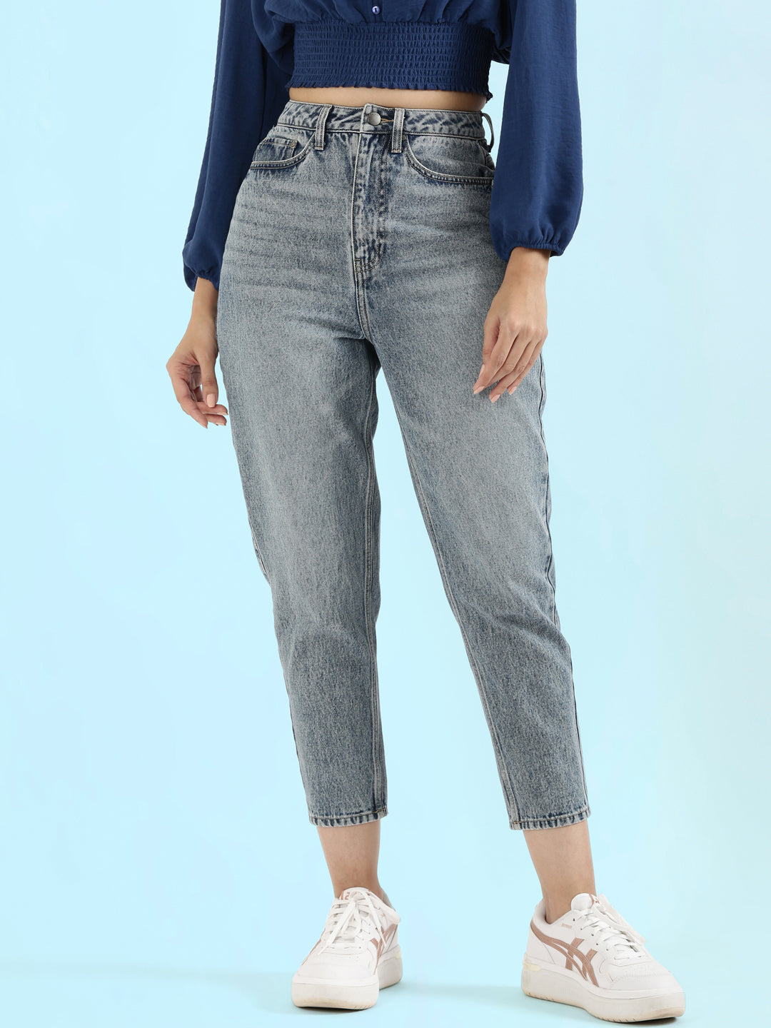 Light Blue Denim Mom Jeans