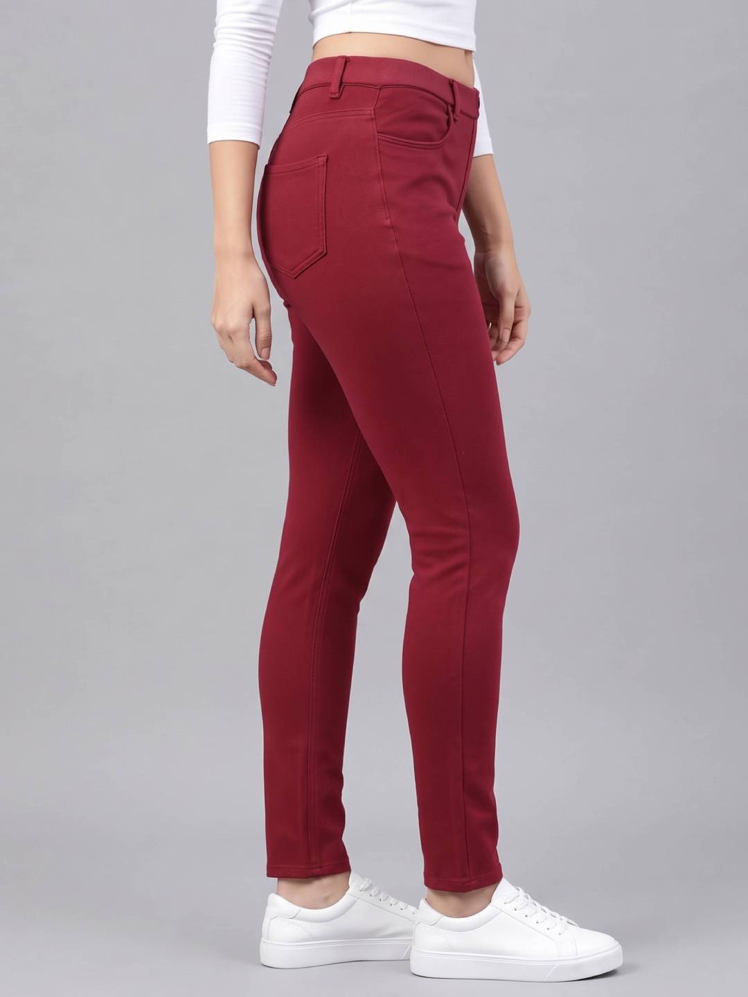 Cherry Cotton Polyester Super Stretch Jeggings