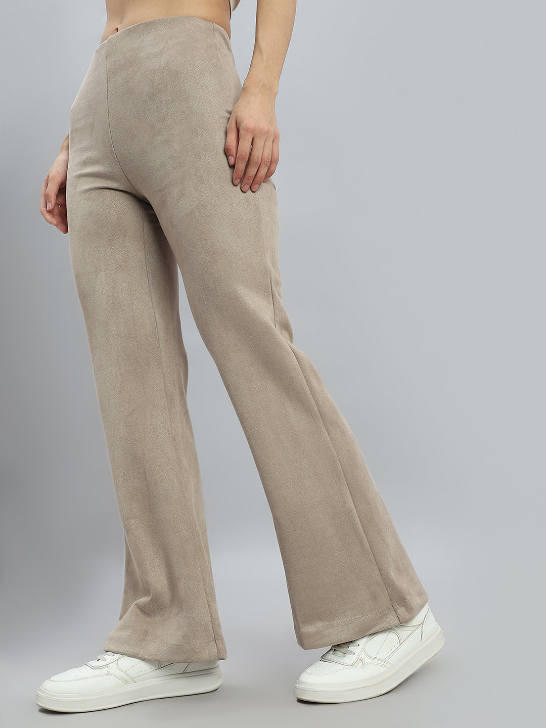 Light Brown Suede Bell Bottom
