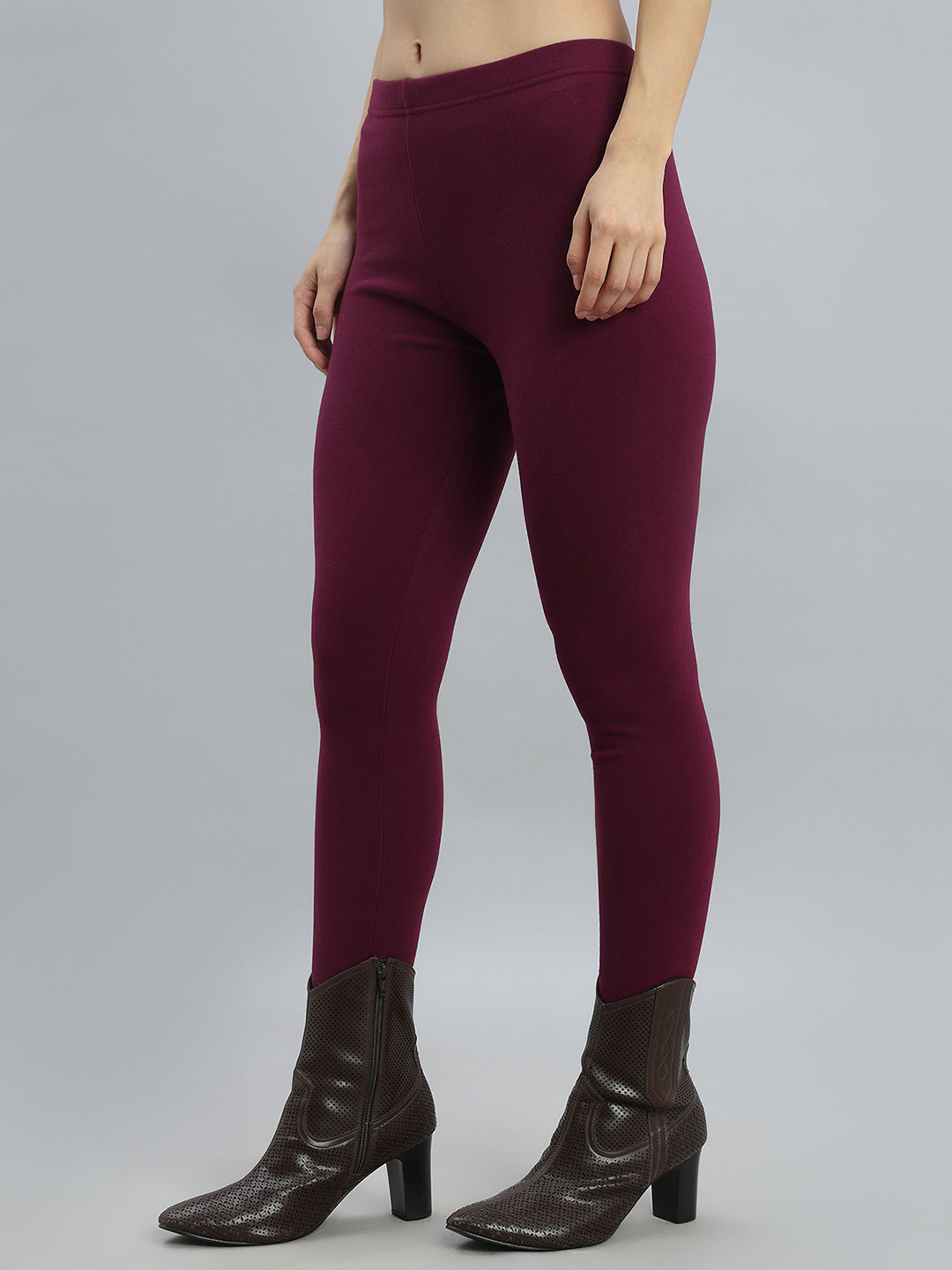 Dark Pink Warm Suede Leggings