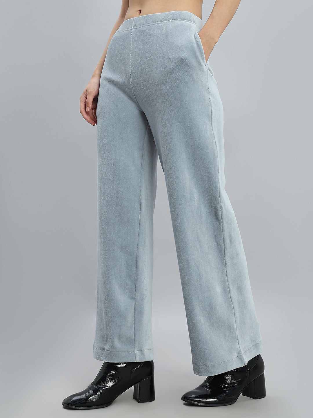 Dusty Blue Corduroy Wide Pants