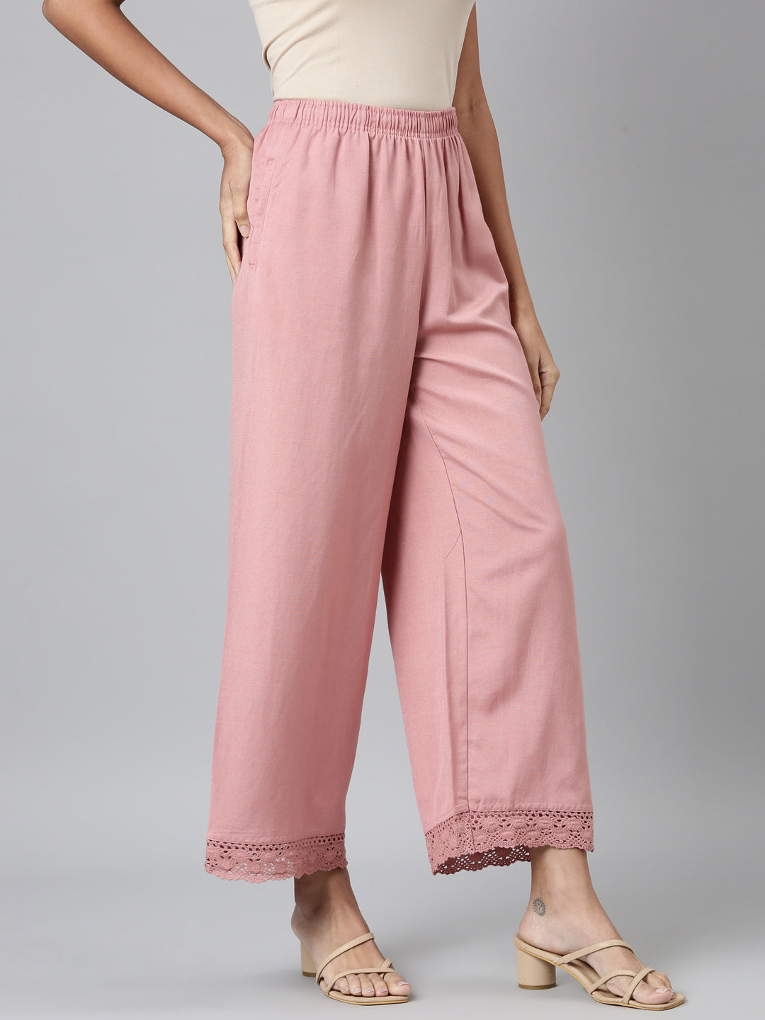 Pink Trouser Pants - Wide-Leg Trouser Pants - Light Pink Pants - Lulus