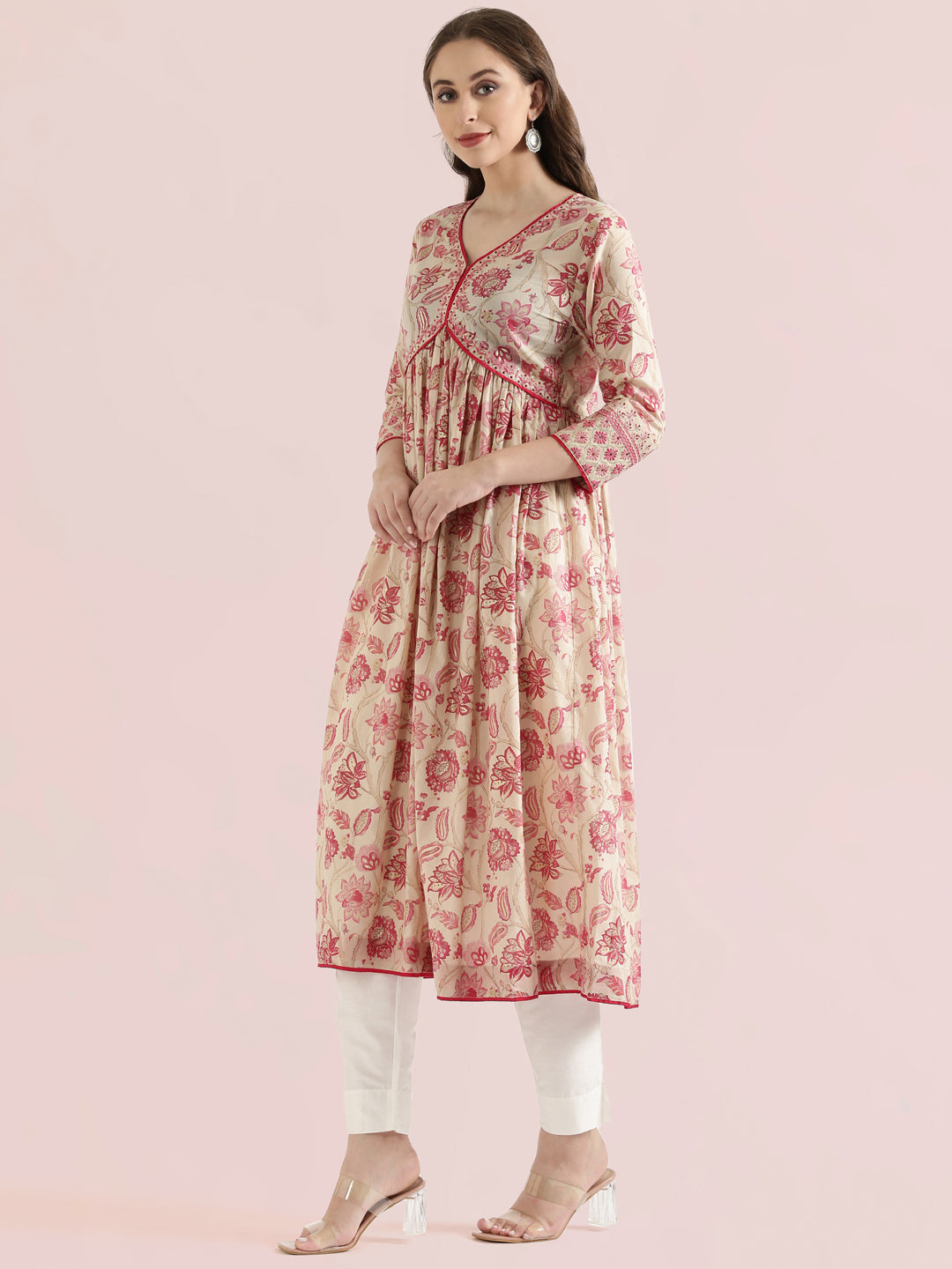 Floral Embroidered Alia Cut Anarkali