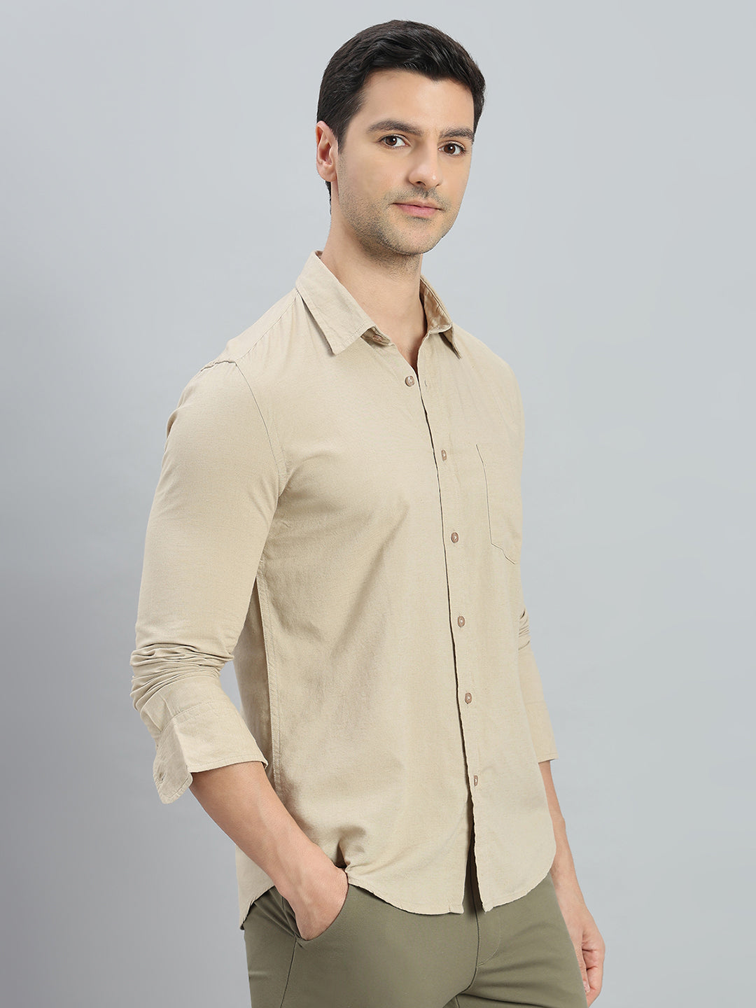Linen Blend Regular Fit Shirt