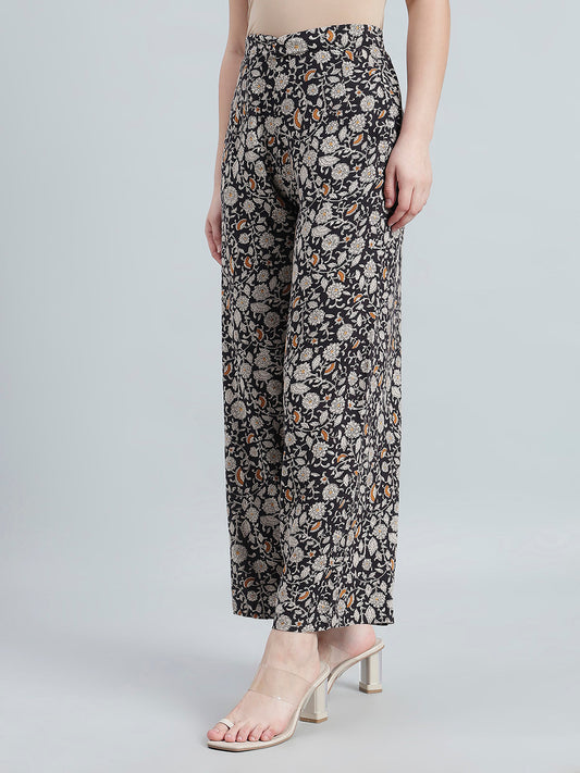 Black Viscoses Printed Palazzo