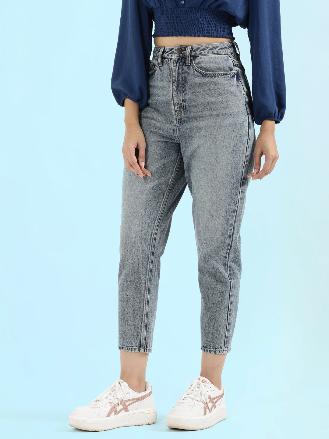 Light Blue Denim Mom Jeans
