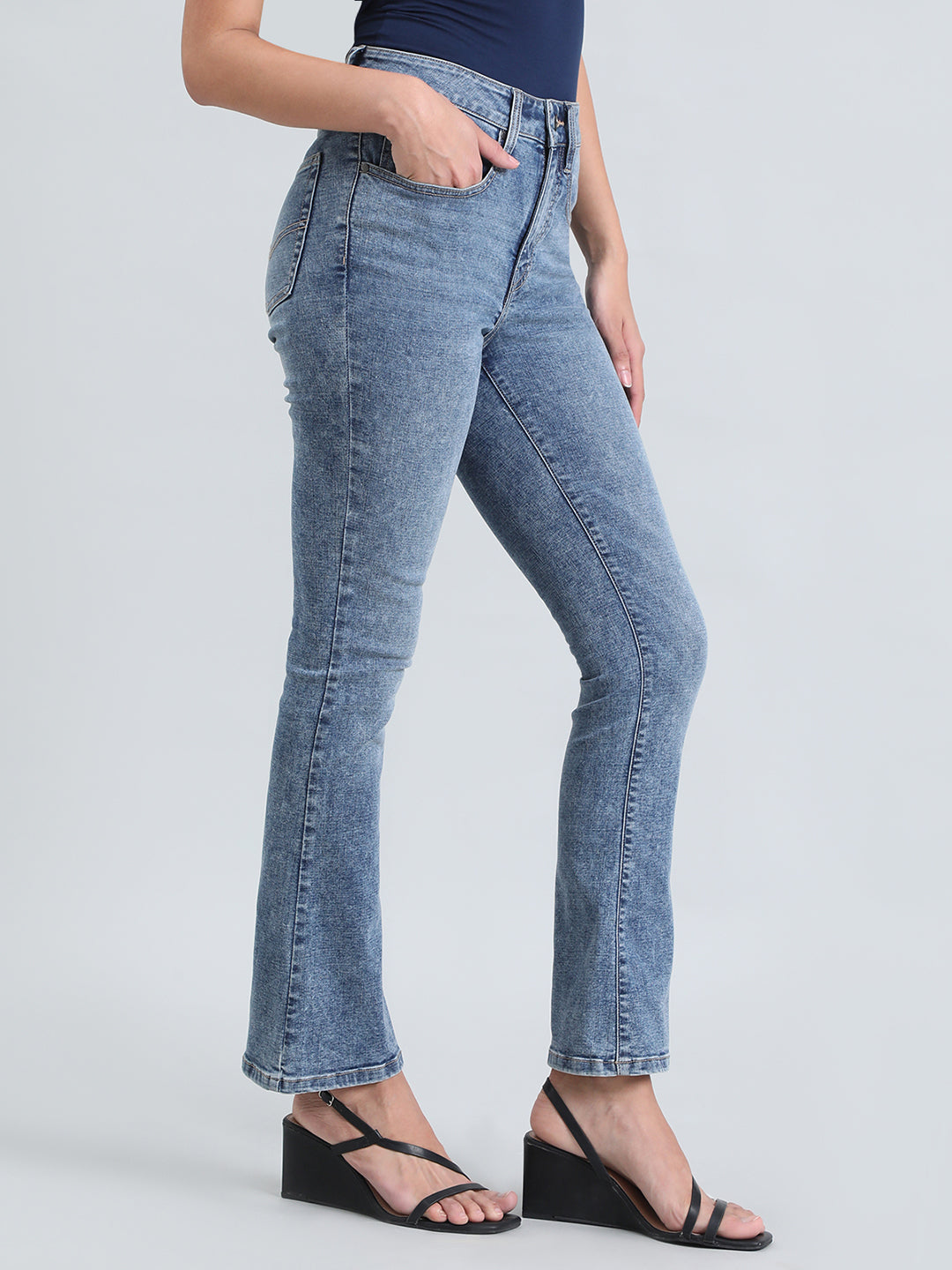 Light Blue Denim Boot Cut Jeans