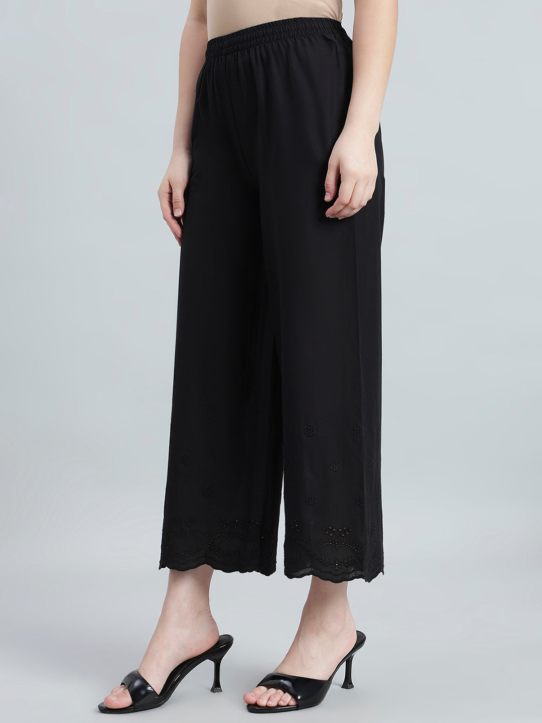 Black 100% Cotton Hakoba Wide Pant