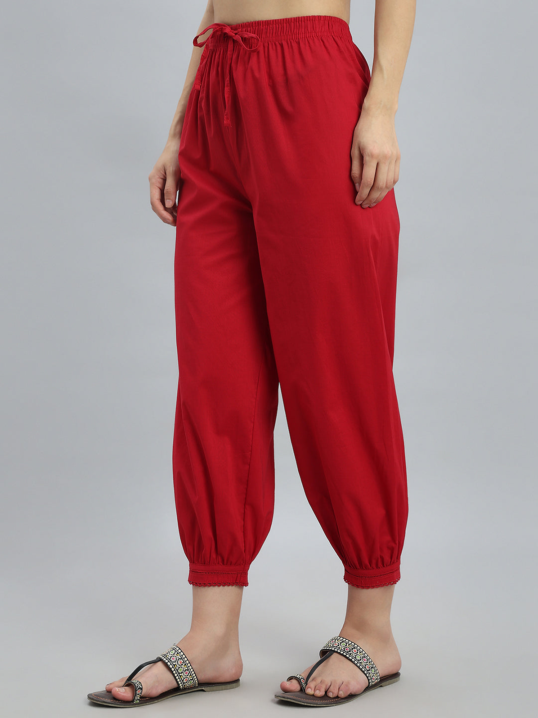 Cherry Cotton Cambric Lace Salwar