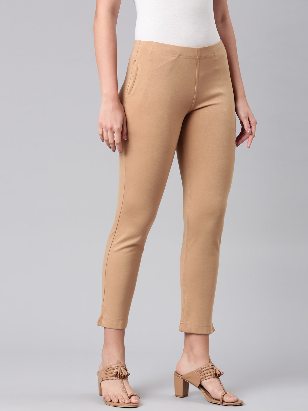 Wheat Ponte Smart Fit Kurti Pant