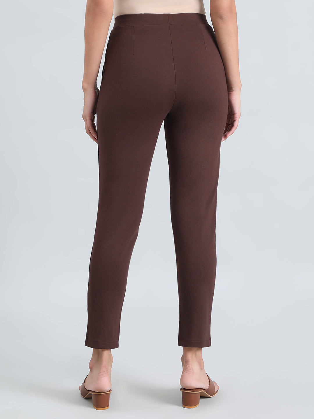 Dark Brown Roma Ponte Pants