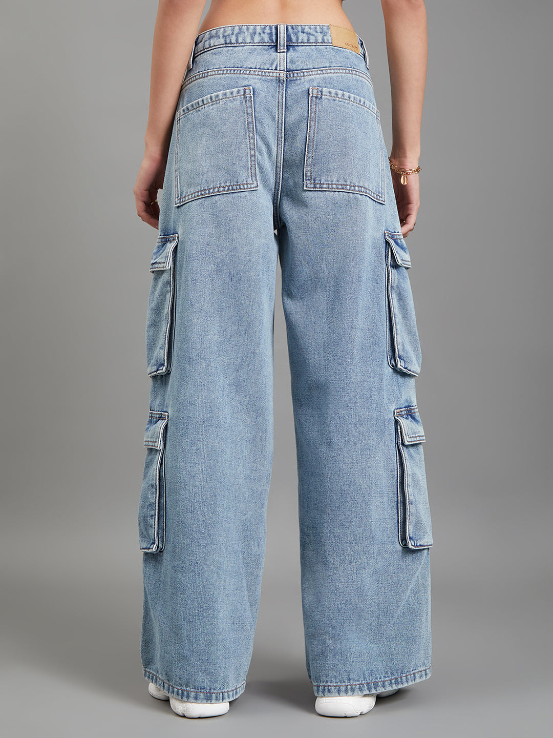 Medium Blue Denim Cargo Pants