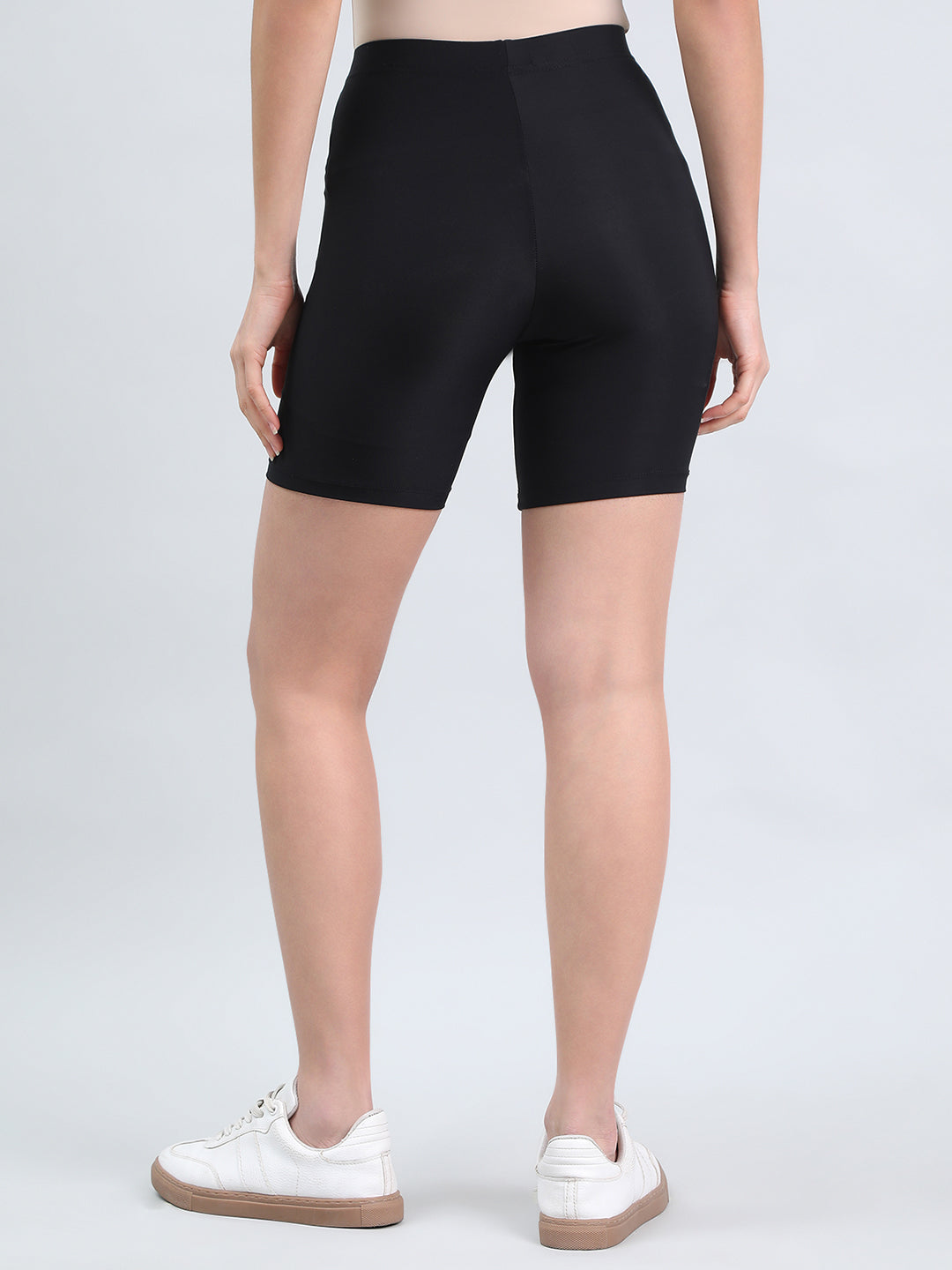 Black Knit Seamless Cycling Shorts