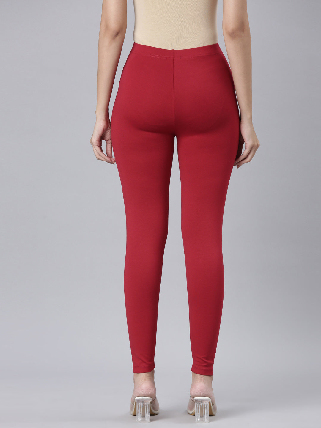 Dark Red Ponte Smart Fit Leggings