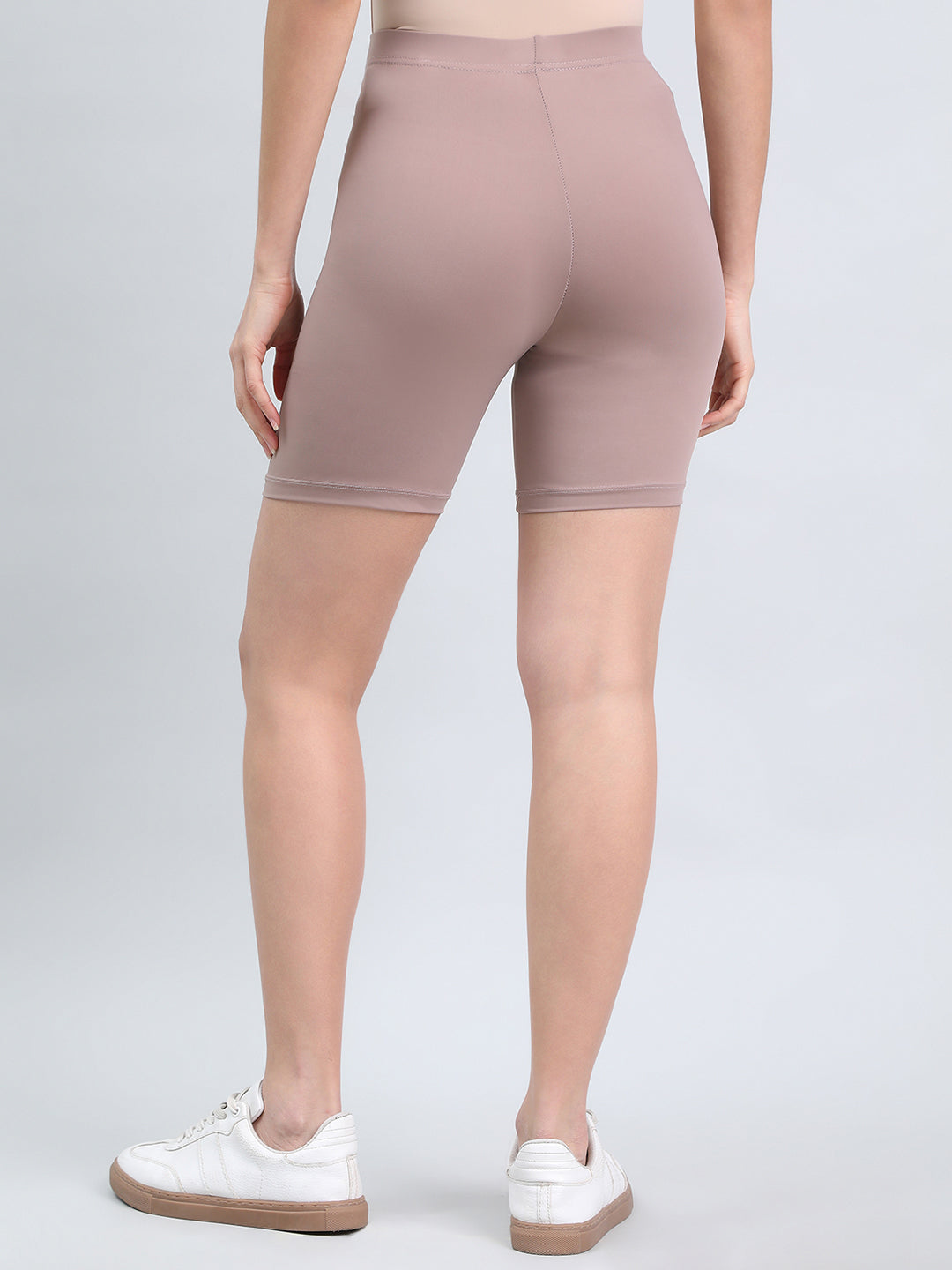 Light Brown Knit Seamless Cycling Shorts