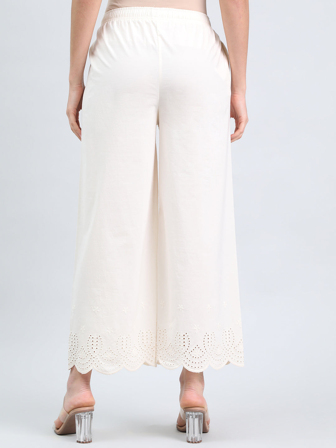 Cream Cotton Hakoba Palazzo