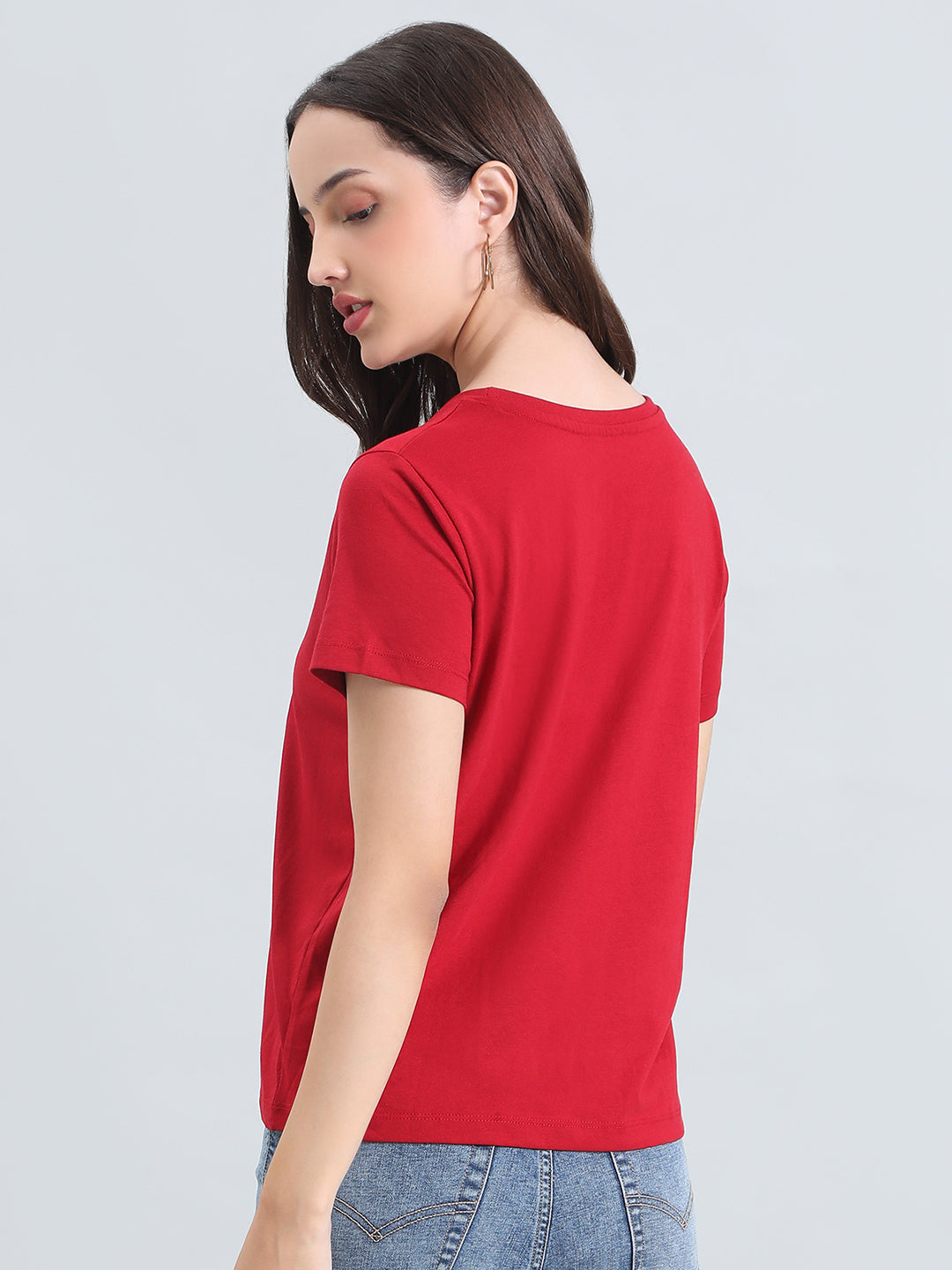 Cotton Jersey Crew Neck Slim Fit T-Shirt