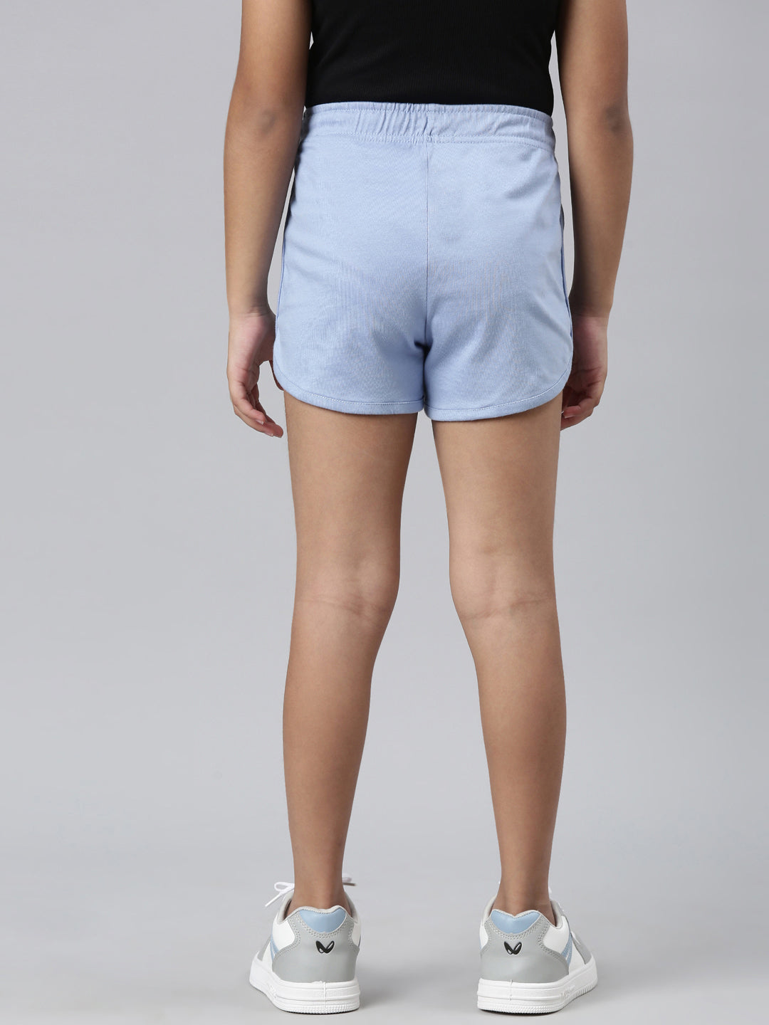 Baby Blue Cotton Knit Shorts