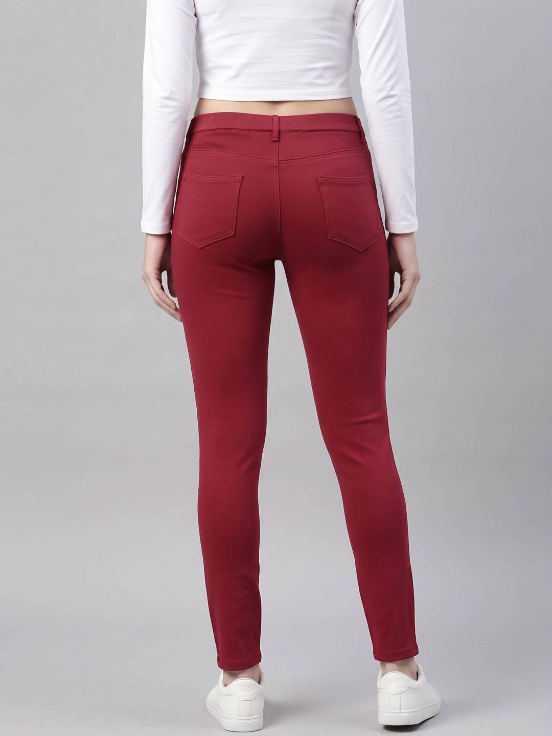 Cherry Cotton Polyester Super Stretch Jeggings