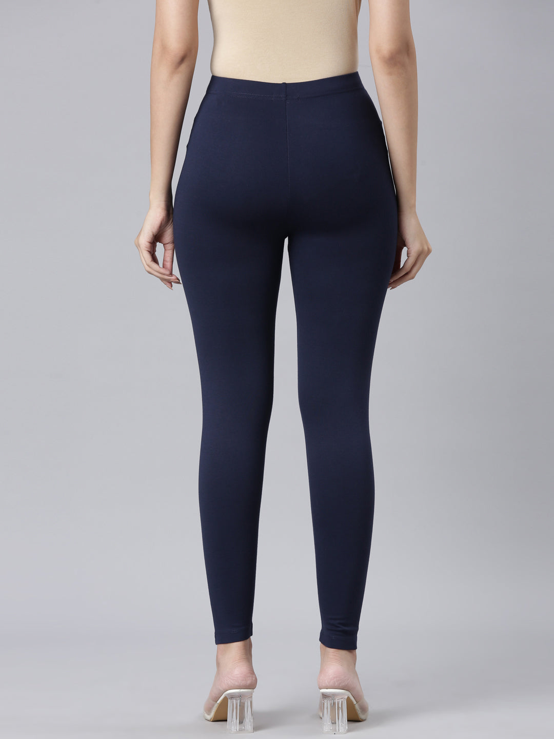 Navy Ponte Smart Fit Leggings – Go Colors India