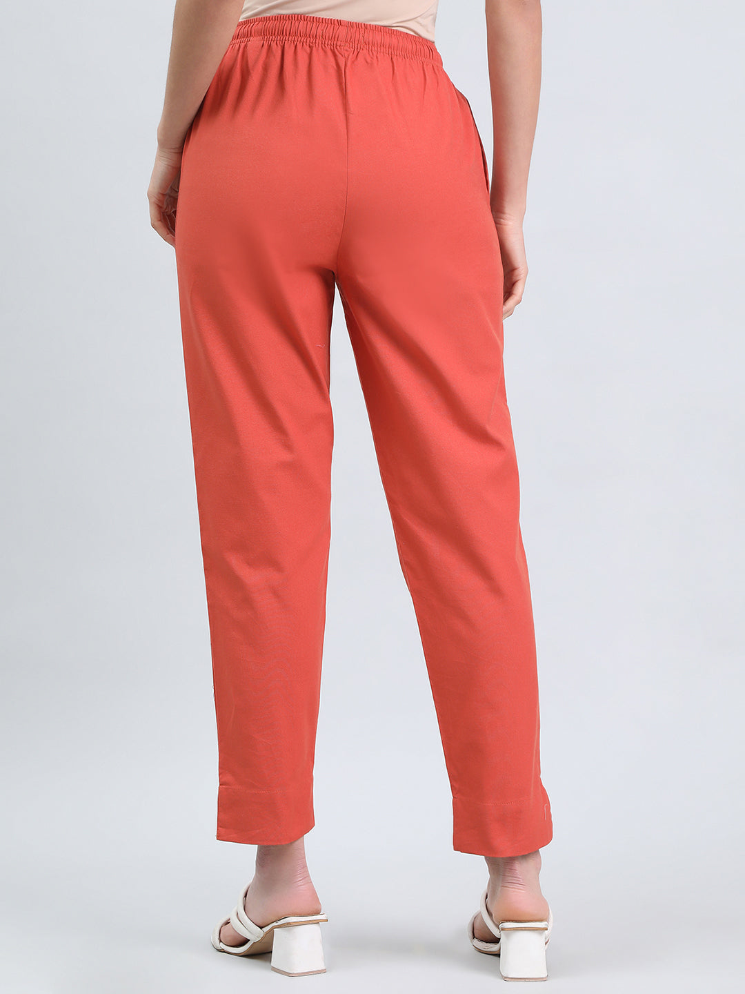 Rust Cotton Pencil Pant