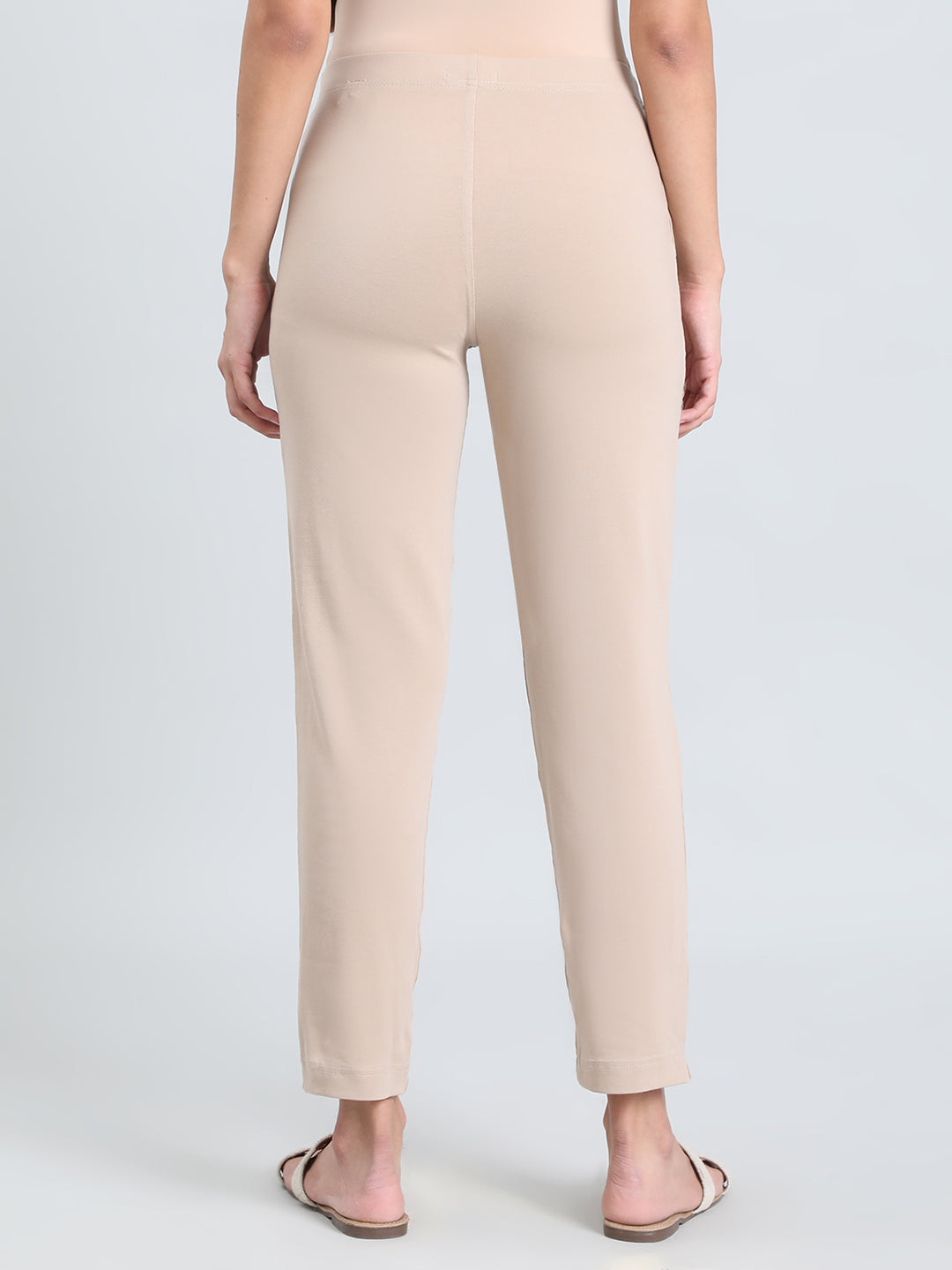 Dark Beige Cotton Stretch Kurti Pants