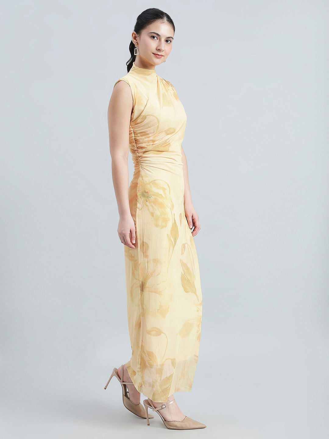 Floral Printed Mesh Dress