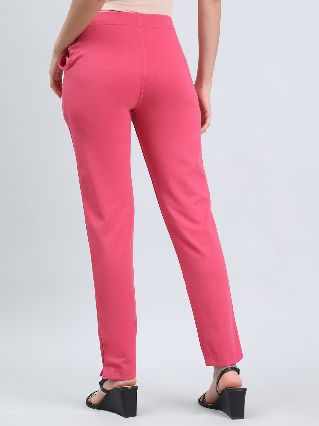 Rusty Pink Ponte Smart Fit Kurti Pant