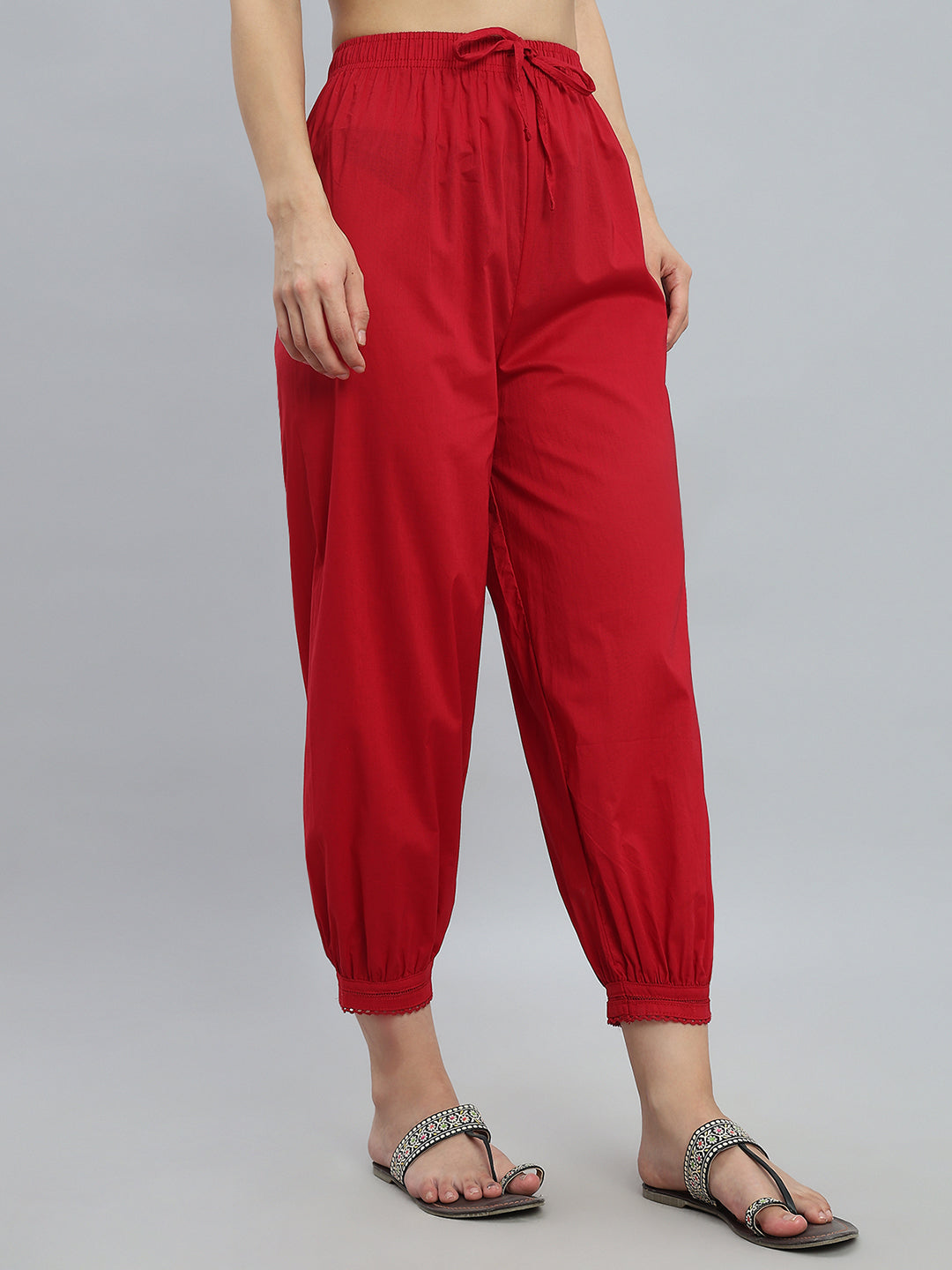 Cherry Cotton Cambric Lace Salwar