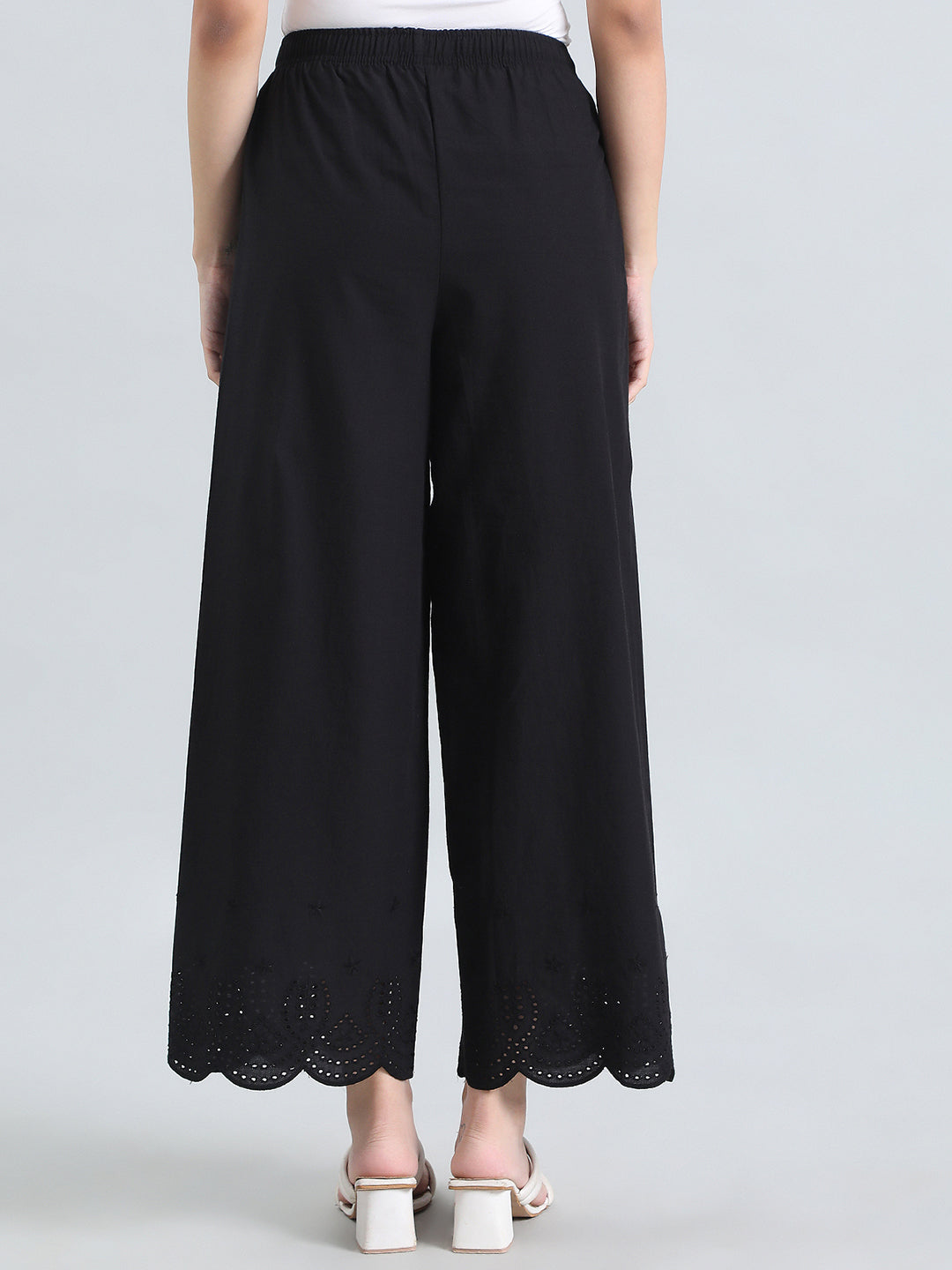 Black Cotton Hakoba Palazzo