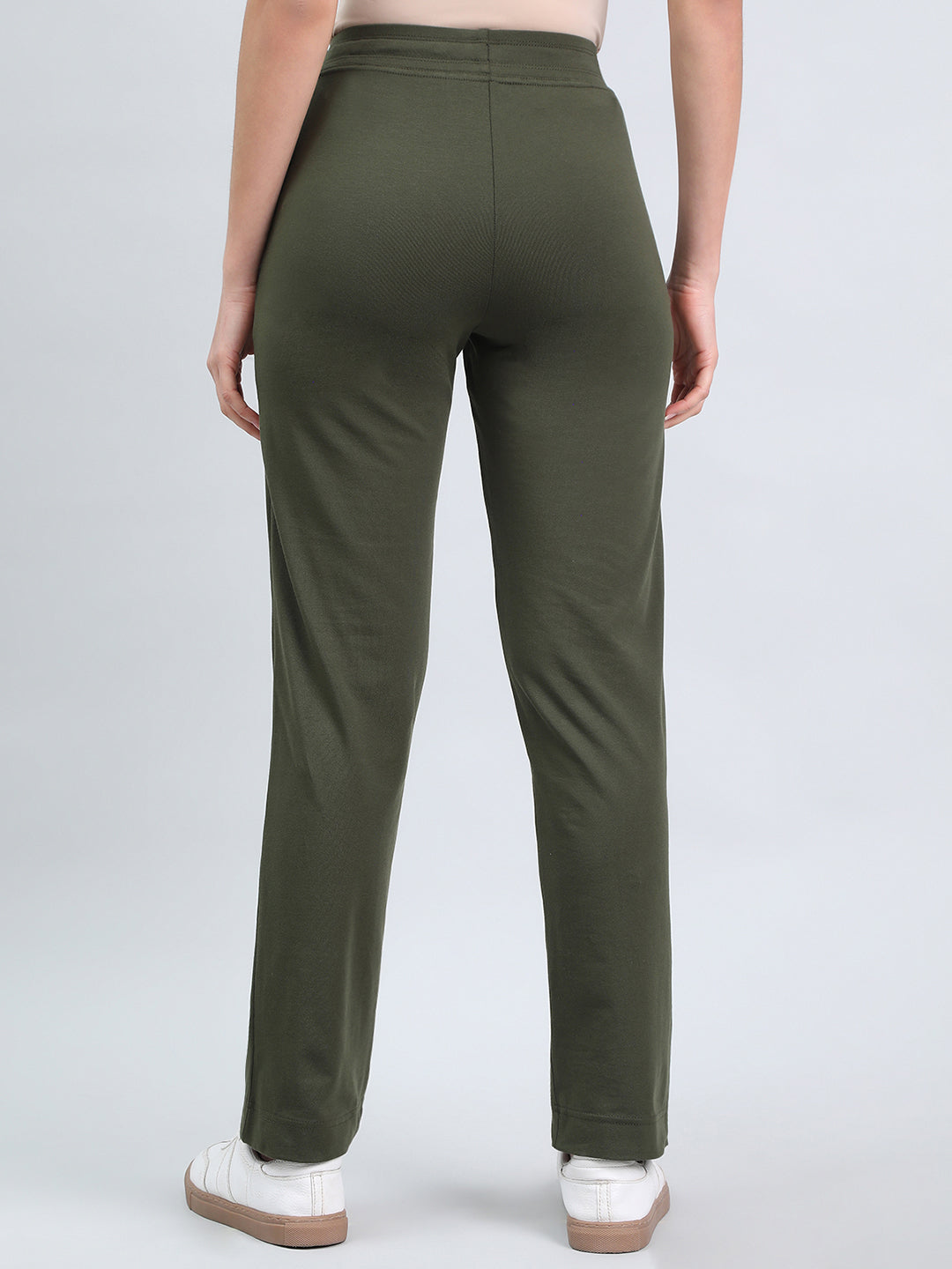 Dark Olive Cotton Stretch Track Pant