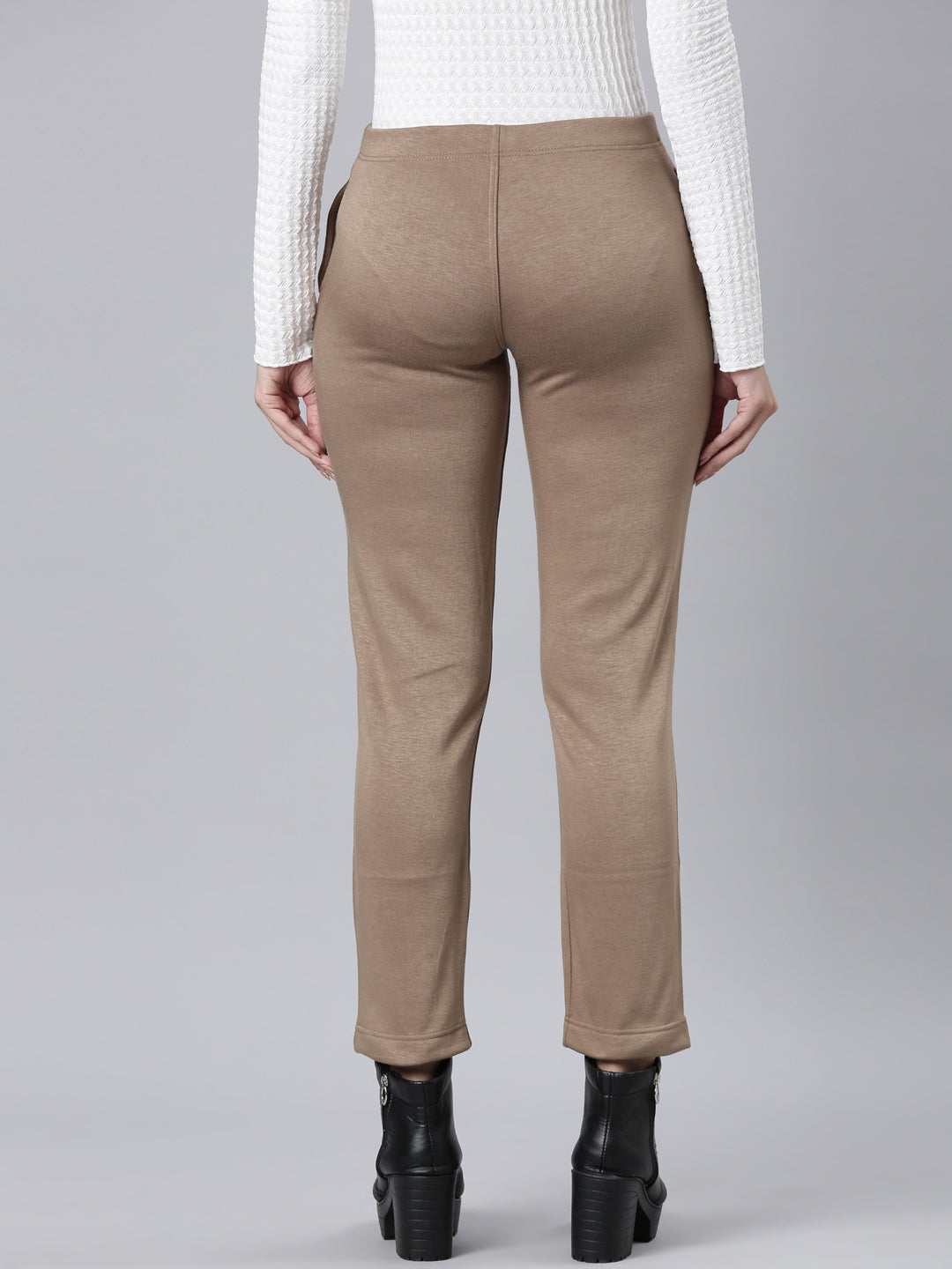 Khaki Fleece Ultra Warm Kurti Pant