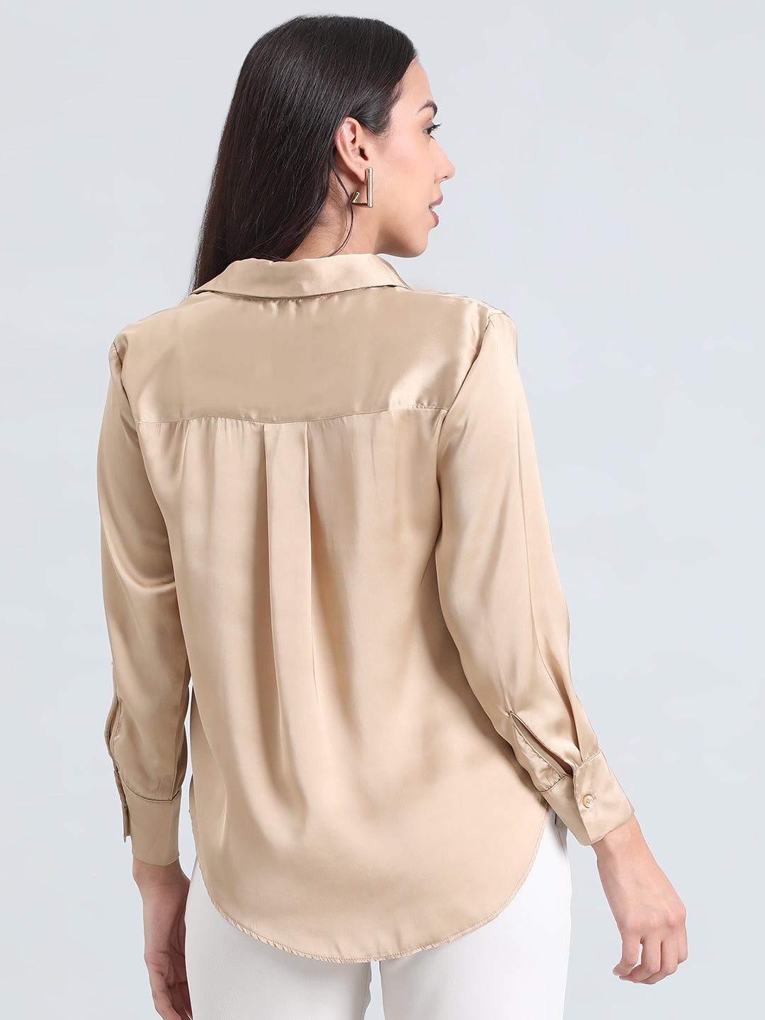 Satin Classic Collar Shirt