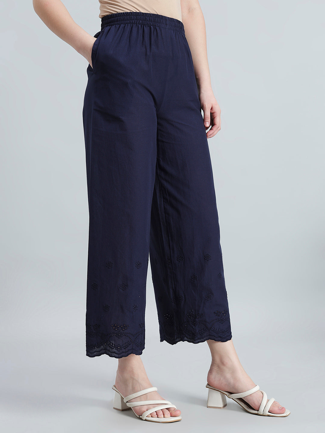 Navy Hakoba Wide Pant