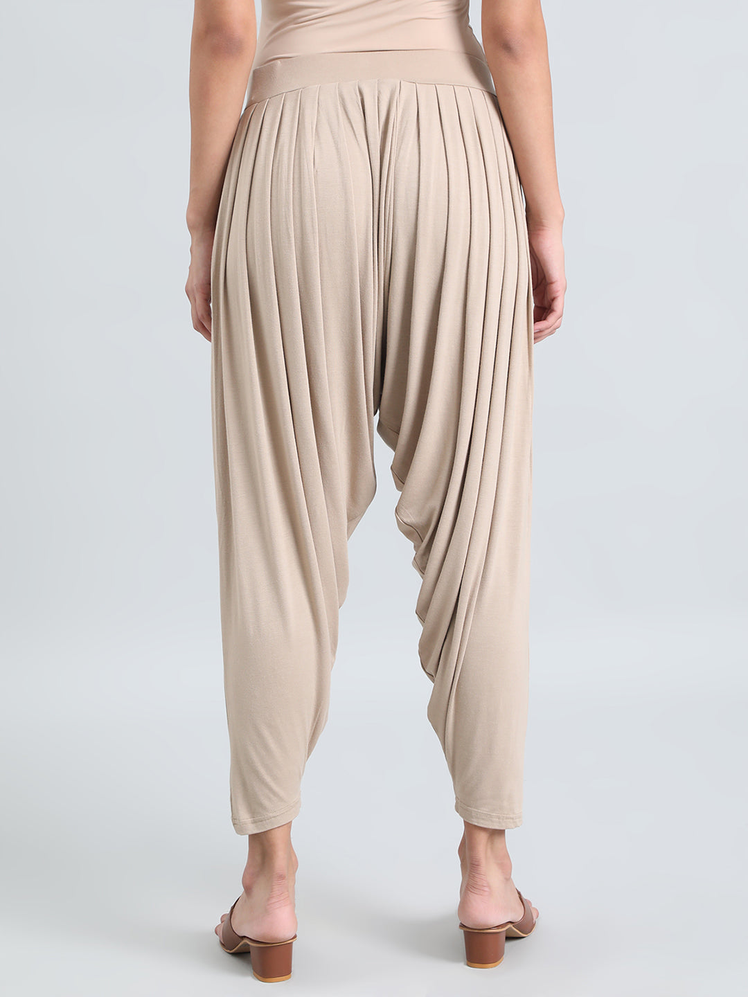 Dark Beige Viscose Stretch Patiala