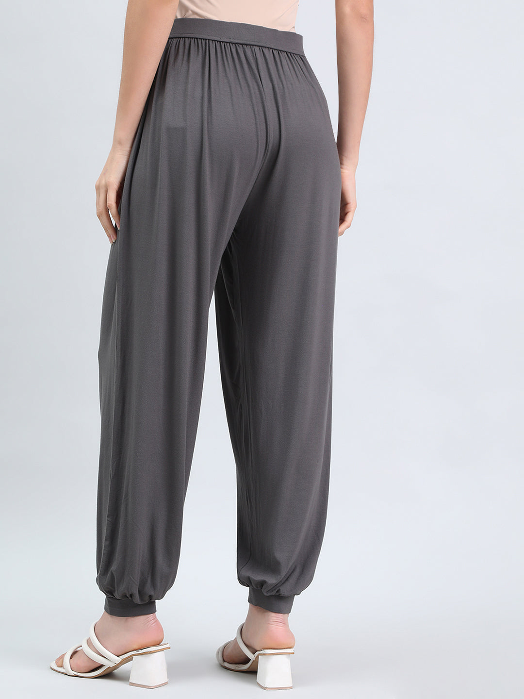 Silver Grey Viscose Stretch Harems